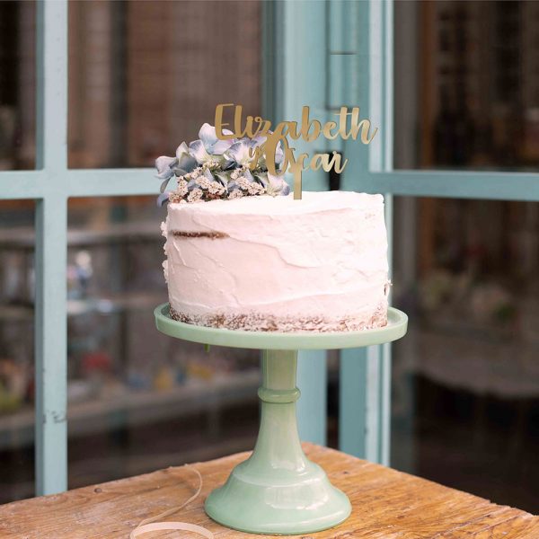 Cake Topper Bodas Caligrafía Lettering