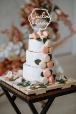 Cake Topper Bodas Hexagonal