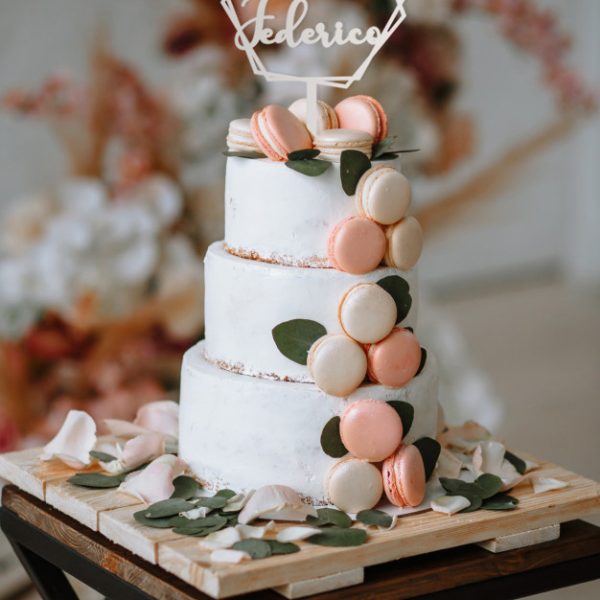 Cake Topper Bodas Hexagonal