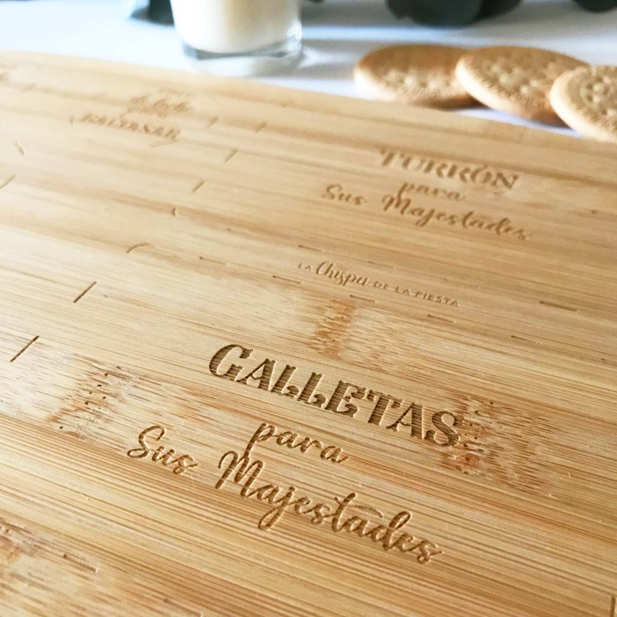 bandeja personalizada reyes magos madera familia
