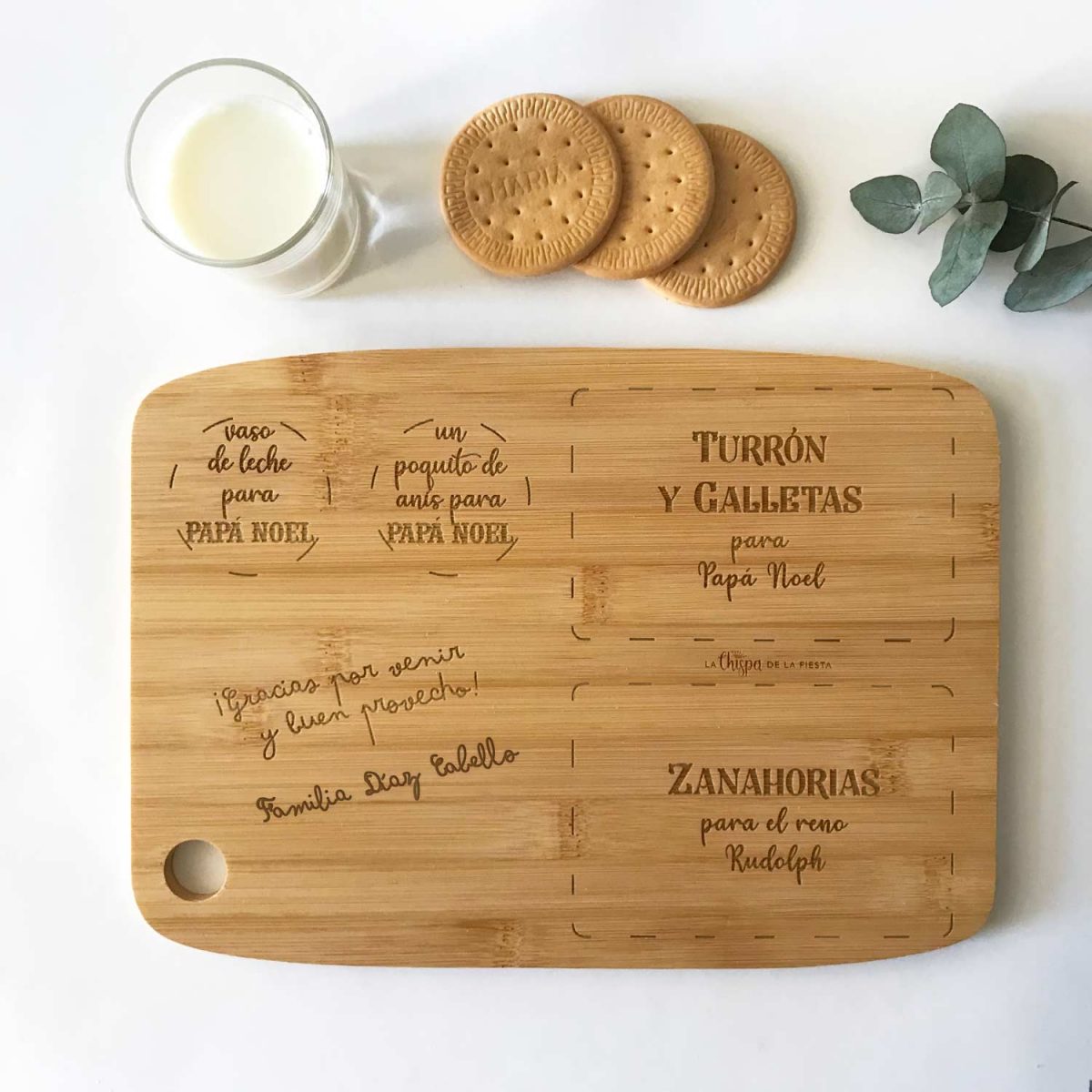 bandeja-personalizada-para-papa-noel bandeja personalizada papa noel madera grabada