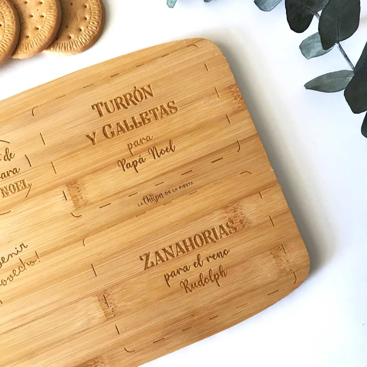 bandeja madera personalizada papa noel