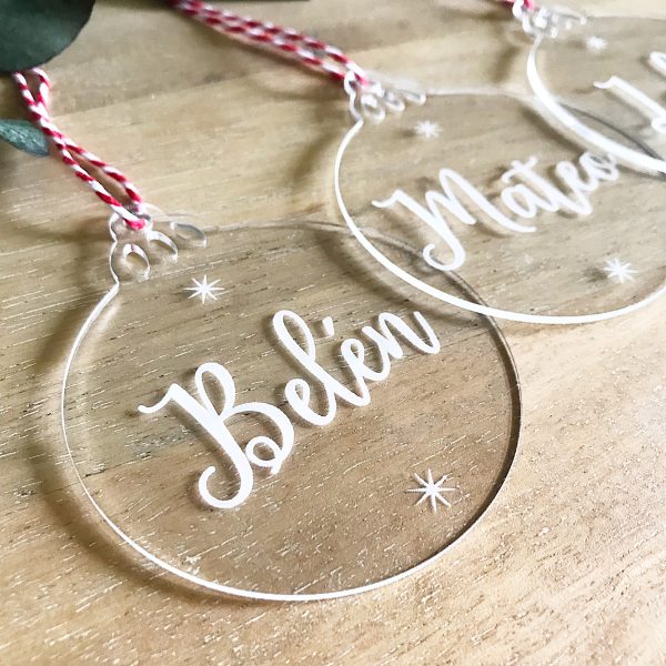 bola personalizada estrellas metacrilato o madera