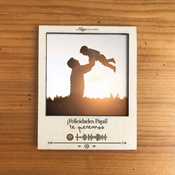 Mini Marco de Madera con Canción Personalizada