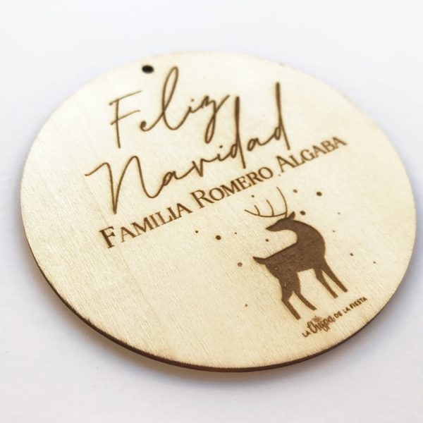 bola navidad corona personalizada familia apellidos