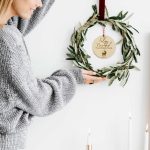 bola navidad corona personalizada familia apellidos