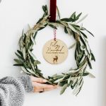 bola navidad corona personalizada familia apellidos