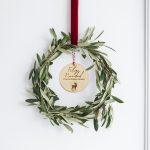 bola navidad corona personalizada familia apellidos
