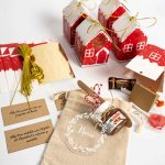 kit calendario de adviento casitas rojas DIY