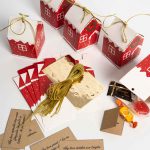 kit calendario de adviento casitas rojas DIY