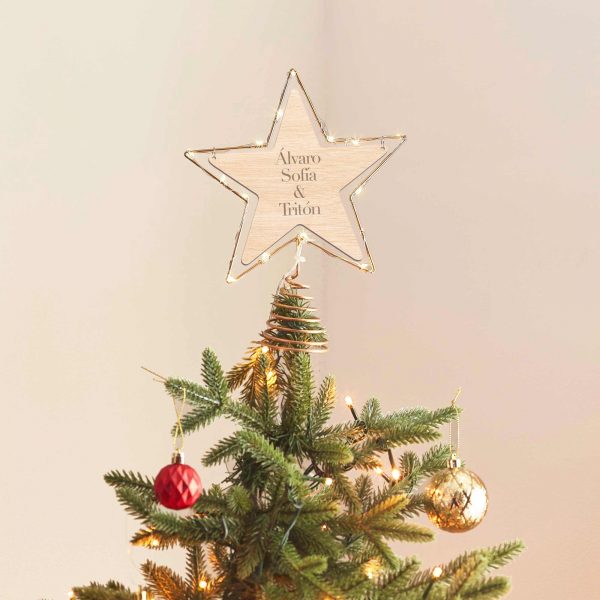 estrella personalizada arbol navidad luces led