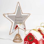 estrella personalizada arbol navidad luces led metacrilato plateado