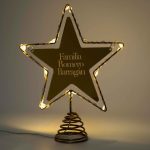 estrella personalizada arbol navidad luces led dorado