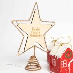 estrella personalizada arbol navidad madera luces led