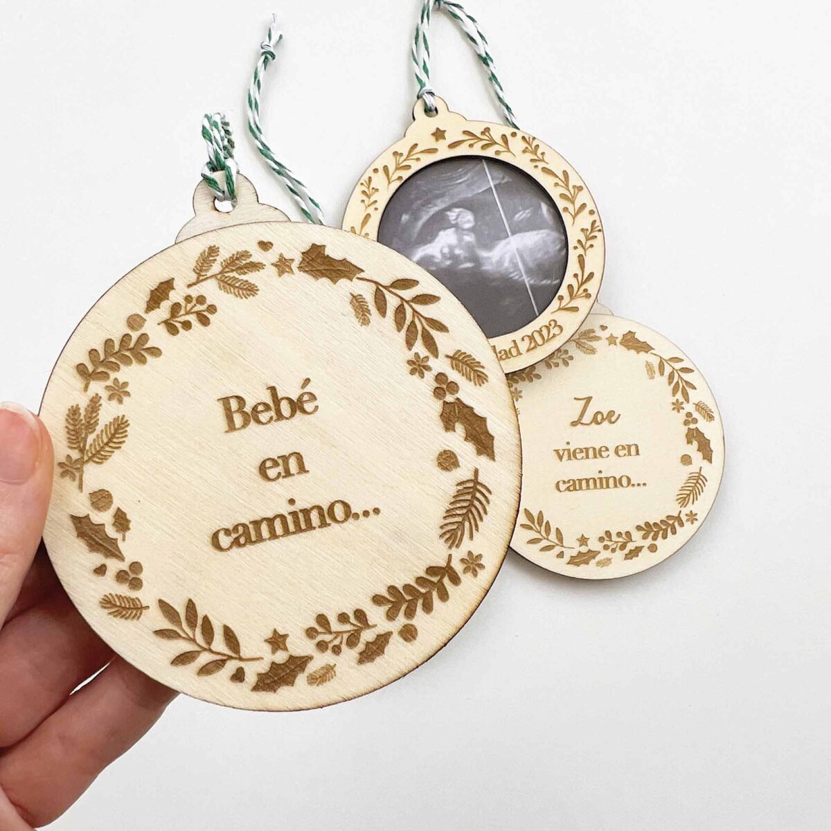 bola navidad personalizada ecografía bebe